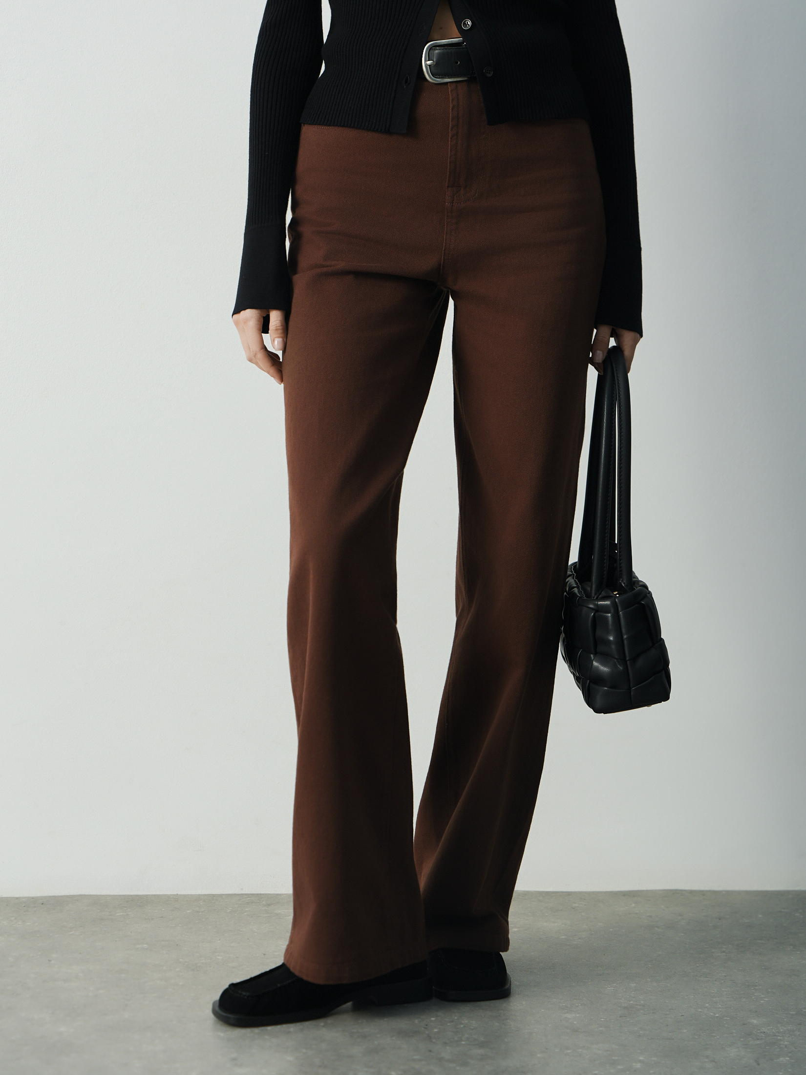 Женские широкие джинсы MAISON DAVID