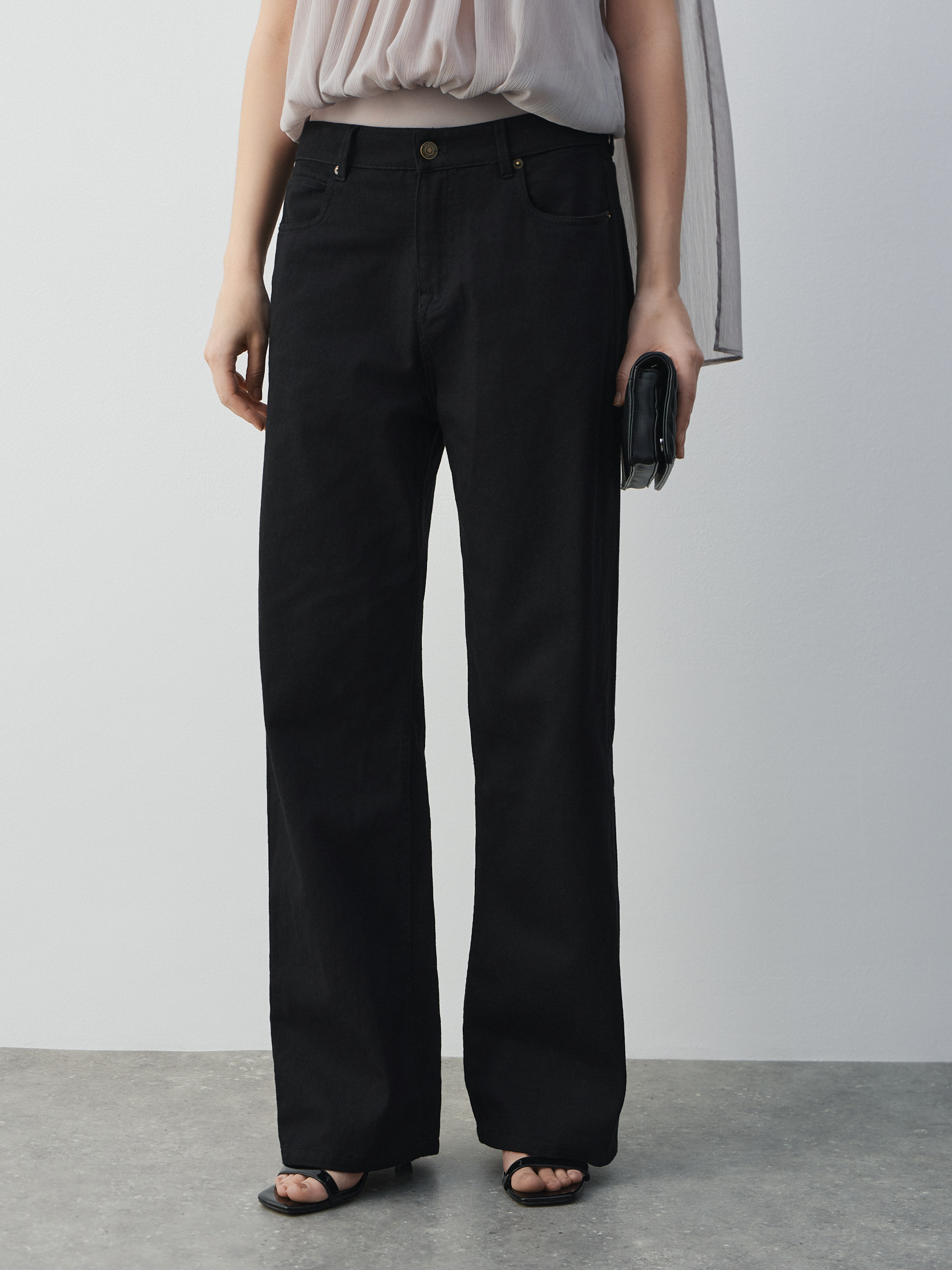 Женские широкие джинсы MAISON DAVID