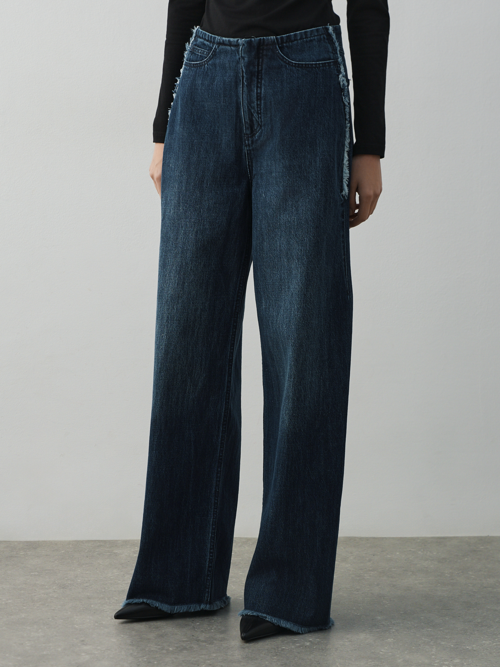 Женские широкие джинсы MAISON DAVID