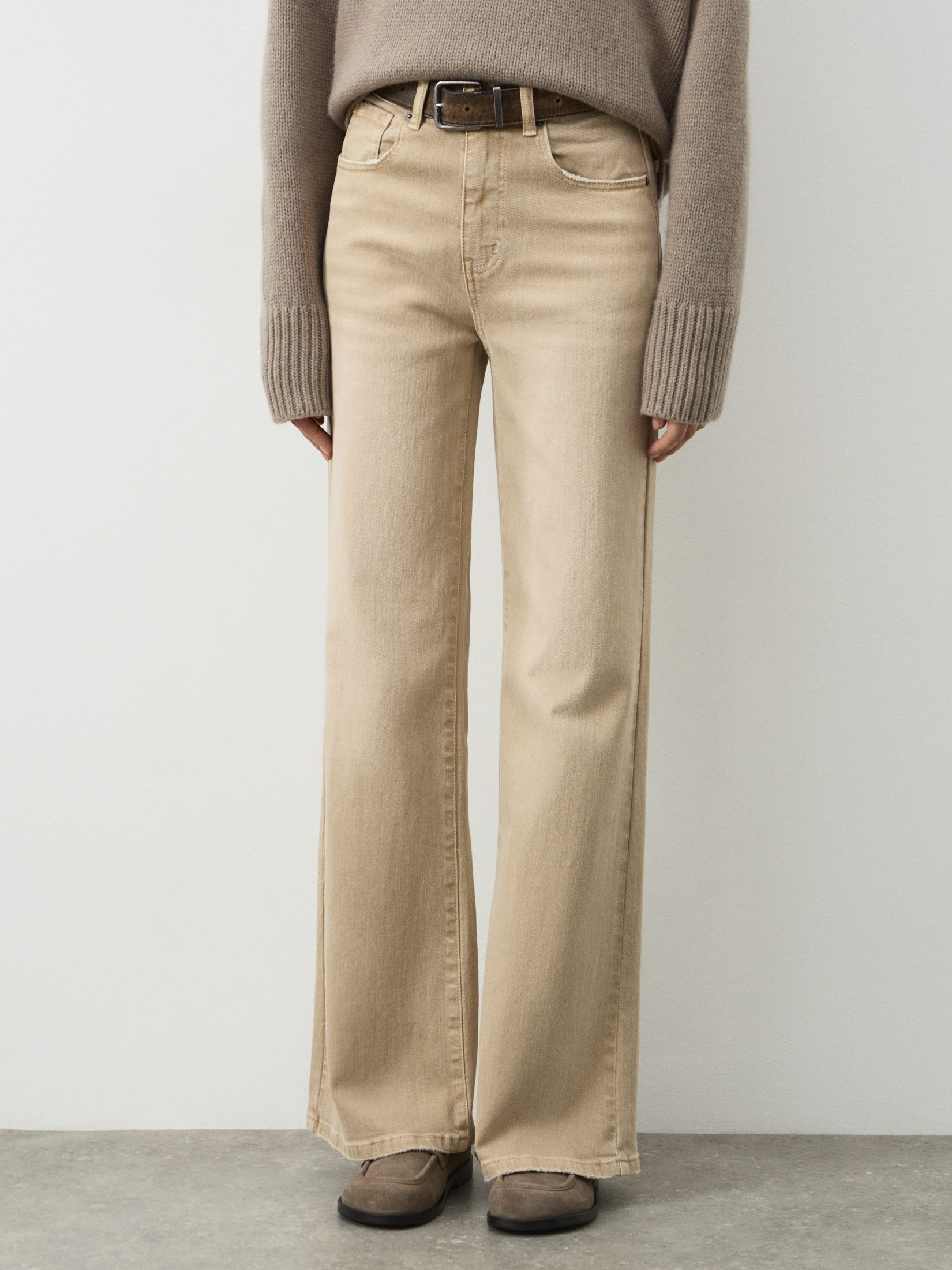 Женские широкие джинсы MAISON DAVID