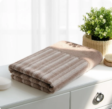 Полотенце Махровое махровое 50/90 420Г/М2 Сиена Вид 3 Цвет Мокко/светло-беж