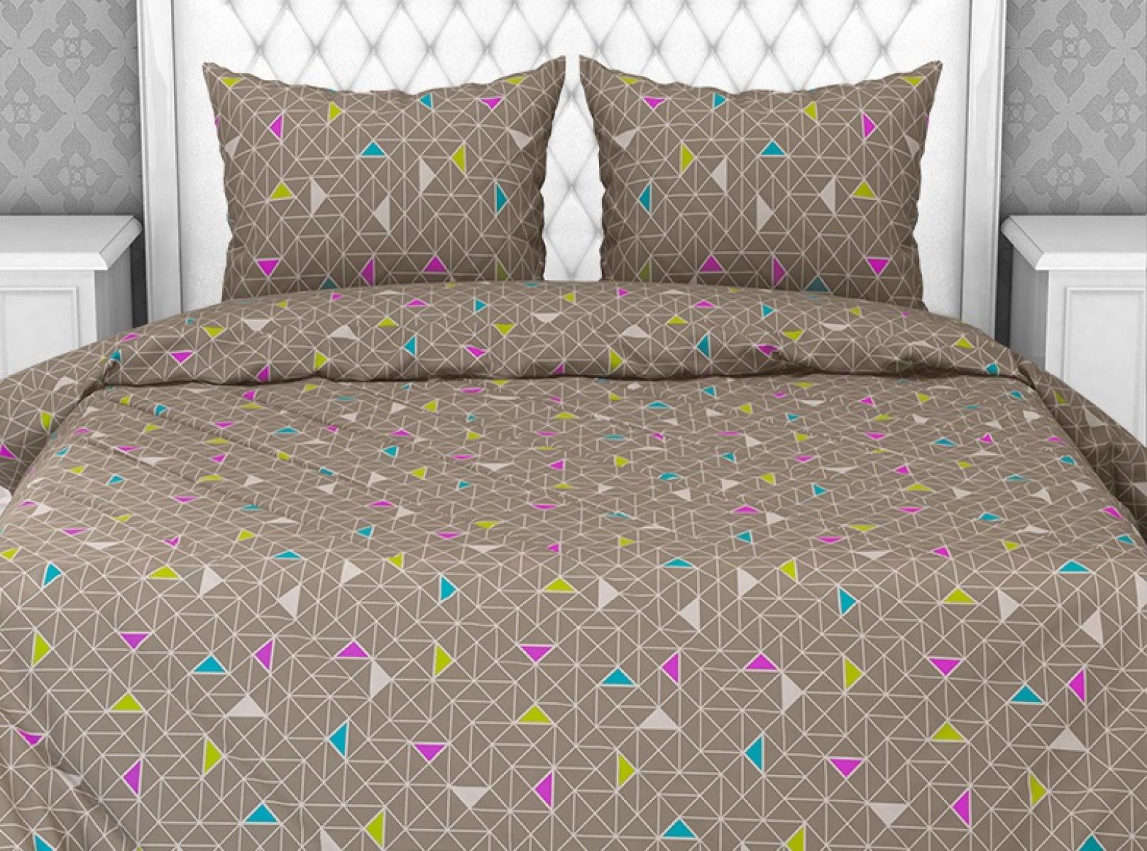 Наволочка Треугольники беж бязь