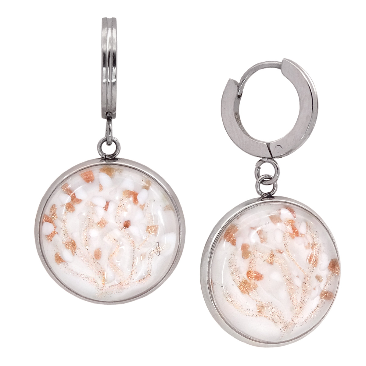 Серьги из муранского стекла SNOW MIRACLE LS3531