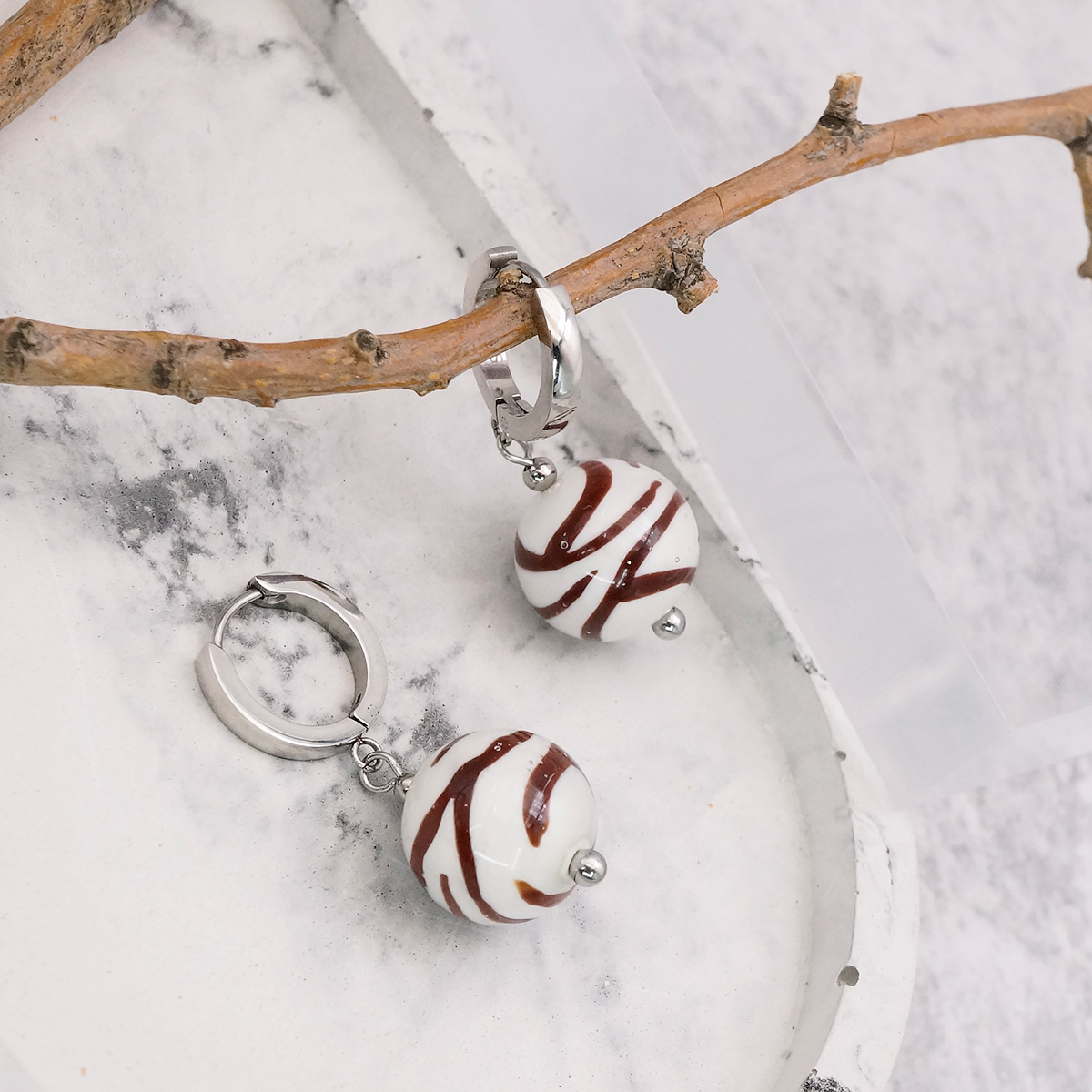 Серьги из муранского стекла MADAGASCAR LS3528