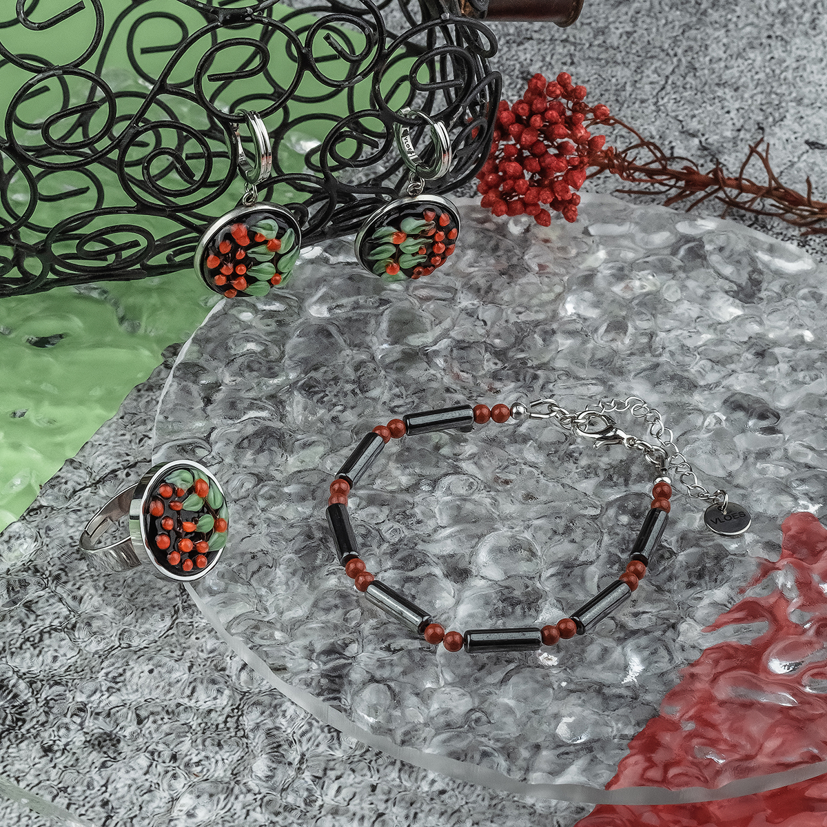 Серьги из муранского стекла ARALIA LS3515