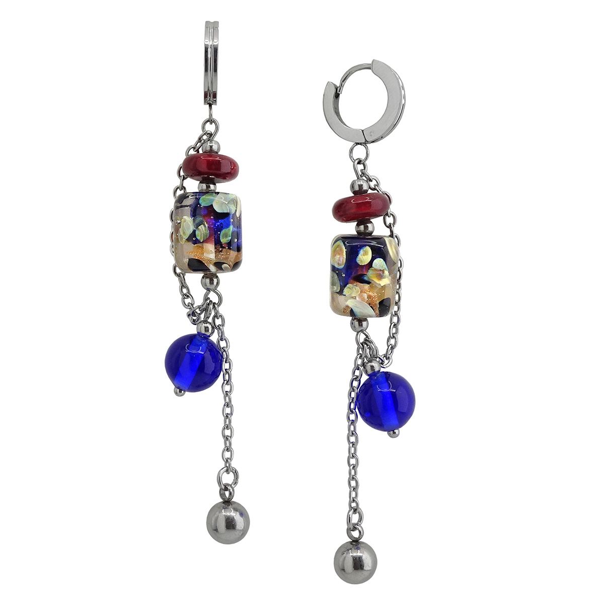 Серьги из муранского стекла SAPPHIRE GLORY LS3456