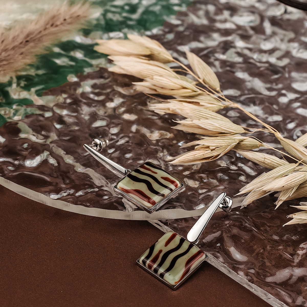 Серьги из муранского стекла MADAGASCAR LS3527