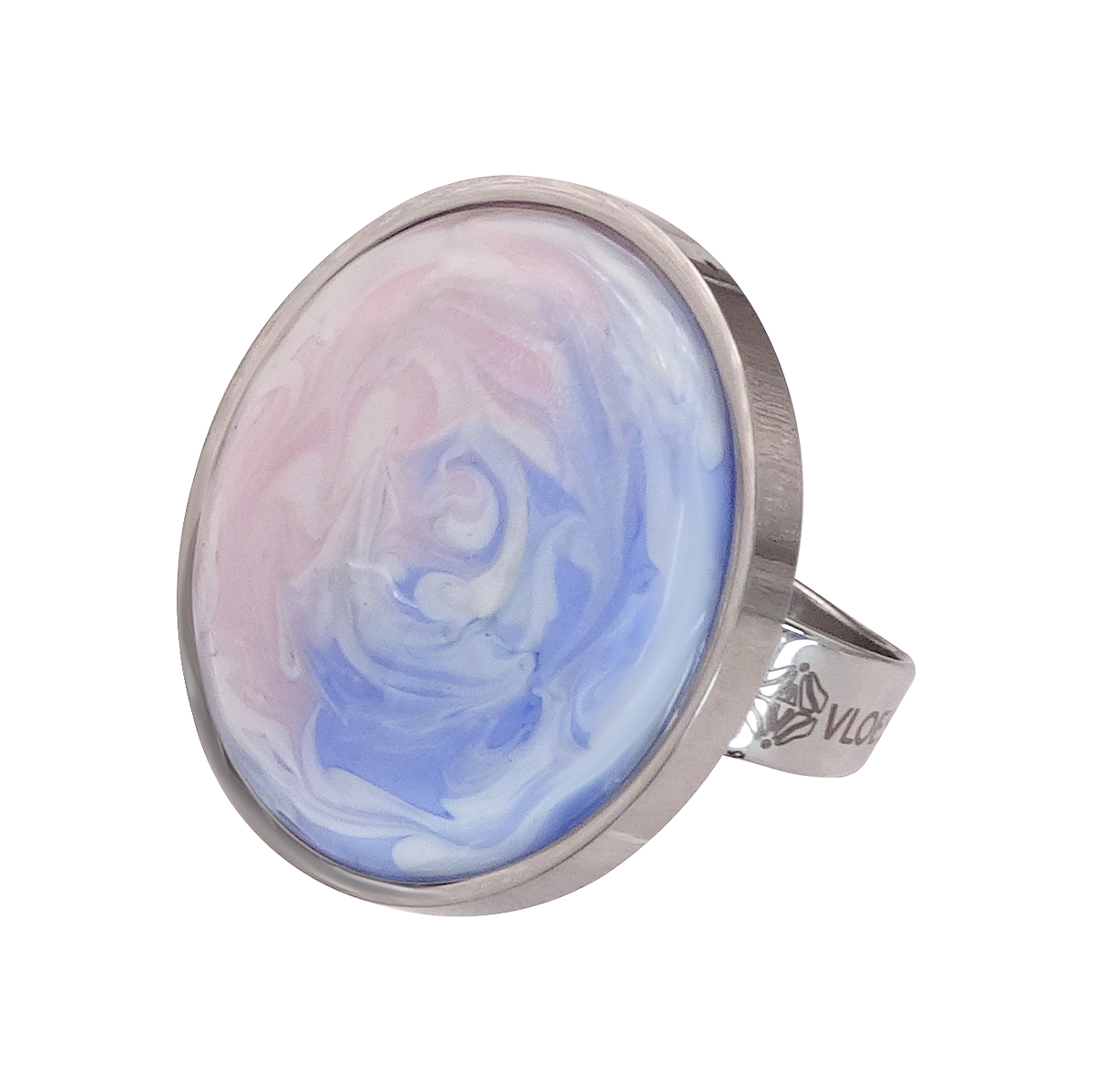 Кольцо из муранского стекла PINK CLOUD KO4819