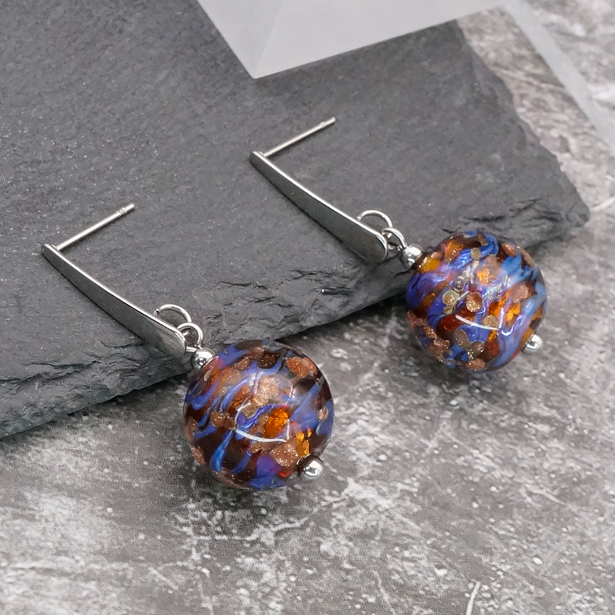 Серьги из муранского стекла GOLDEN SUNSET LS3517