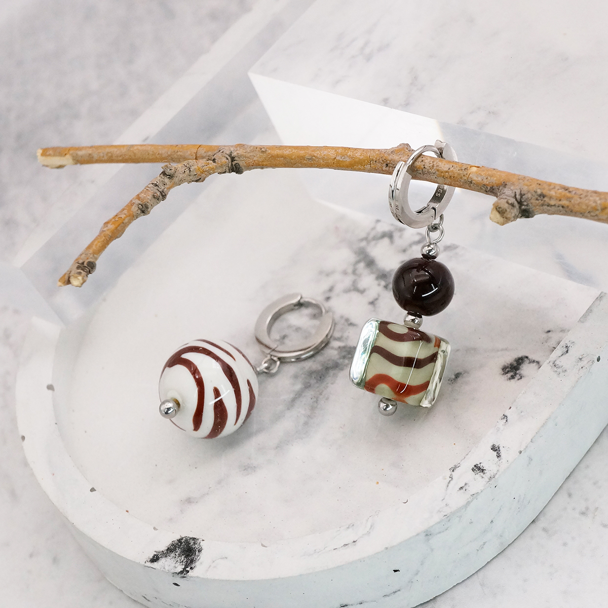 Серьги из муранского стекла MADAGASCAR LS3526