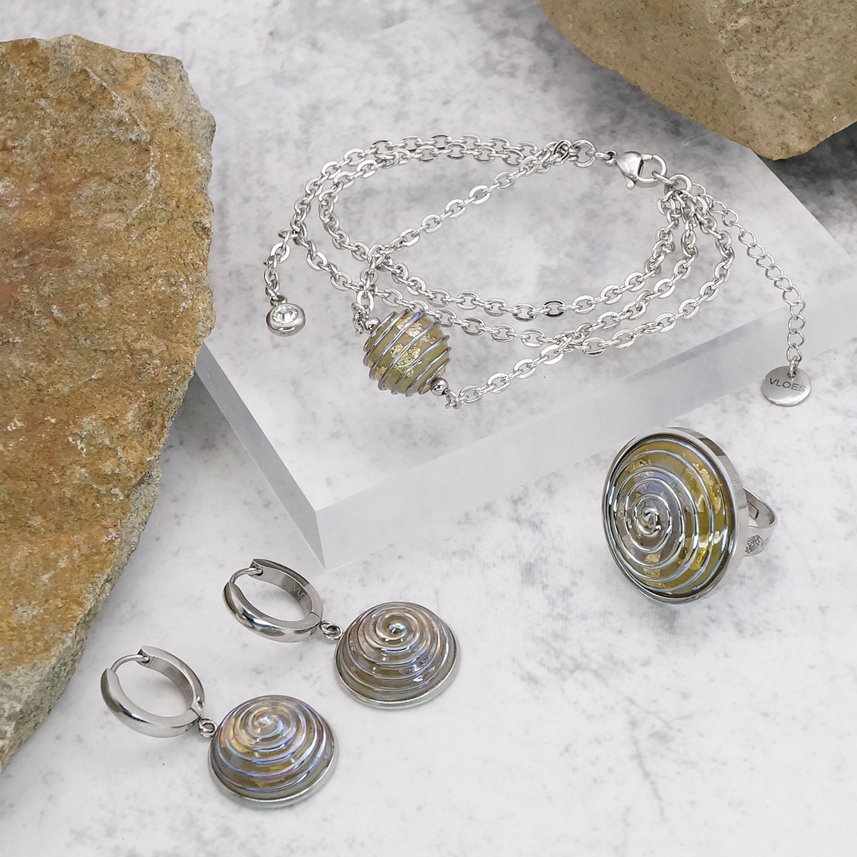 Серьги из муранского стекла MAGNETIC LS3512