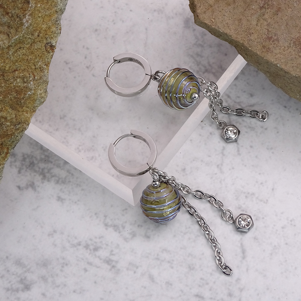 Серьги из муранского стекла MAGNETIC LS3513