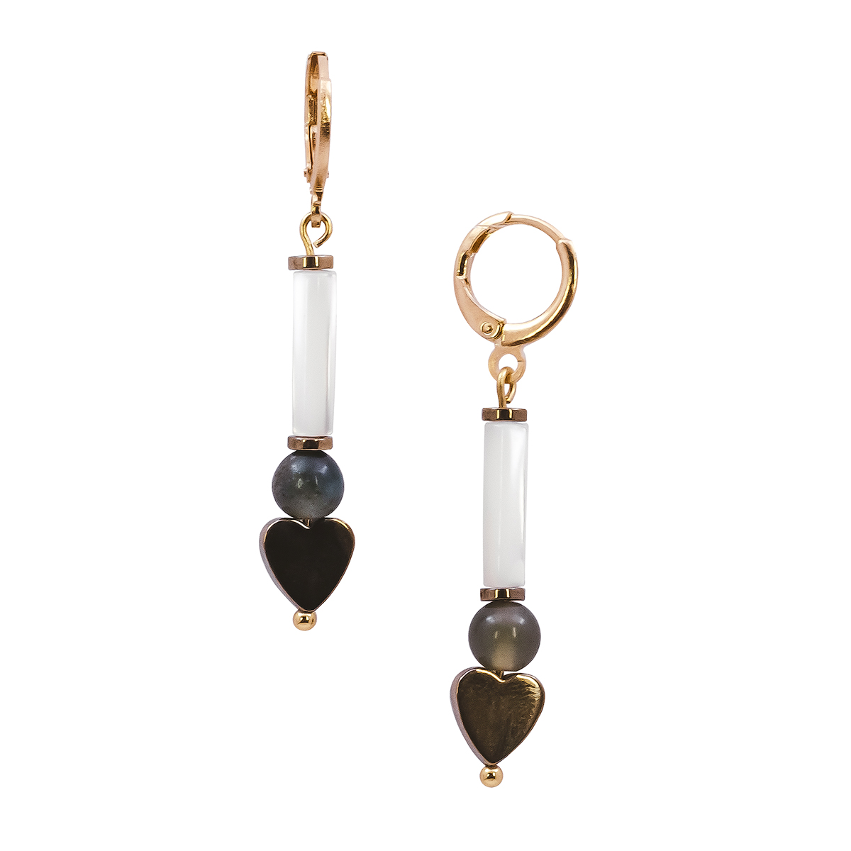 Серьги из муранского стекла HEARTBEAT SOL053