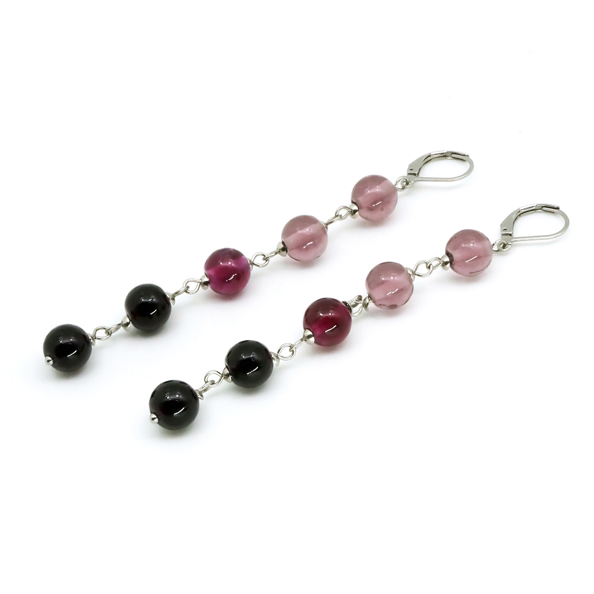 Серьги из муранского стекла LS3247/фиолетовый