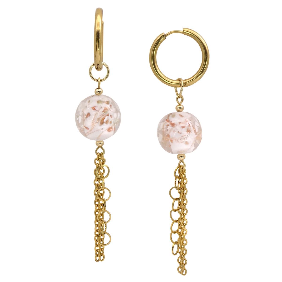 Серьги из муранского стекла SNOW MIRACLE LC3465