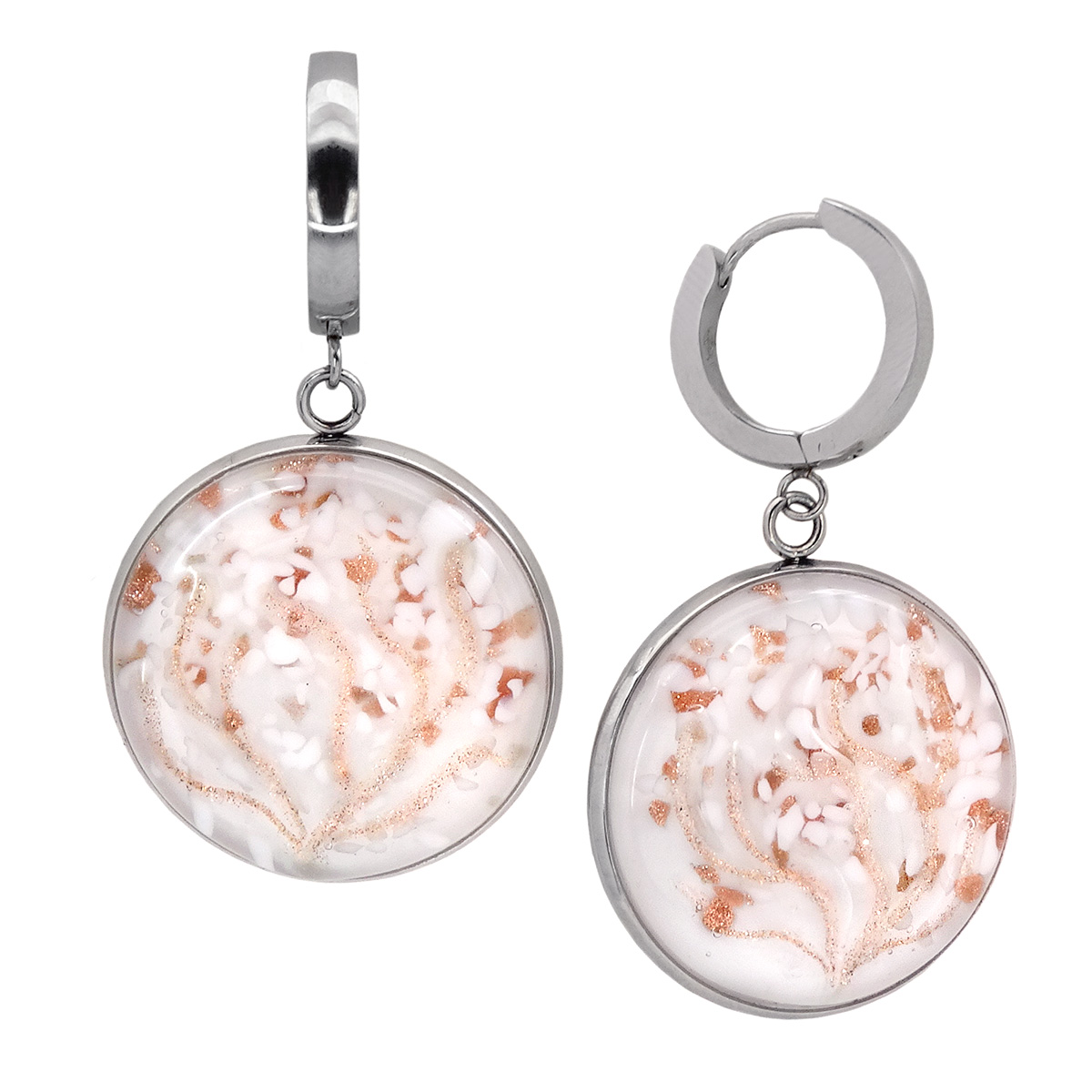 Серьги из муранского стекла SNOW MIRACLE LS3530