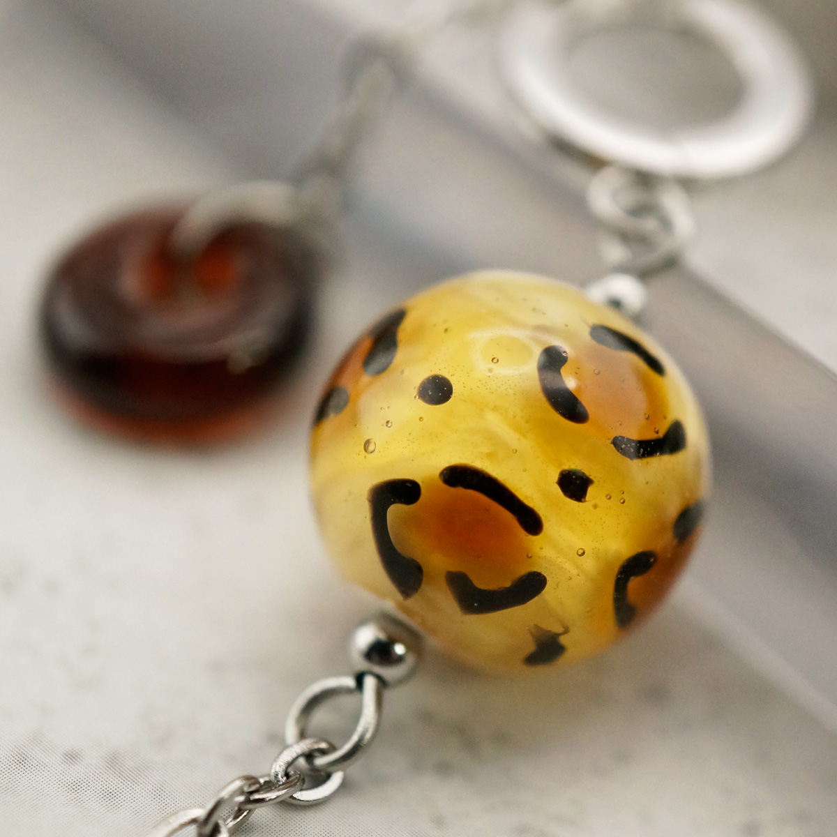 Серьги из муранского стекла LEOPARD LS3493