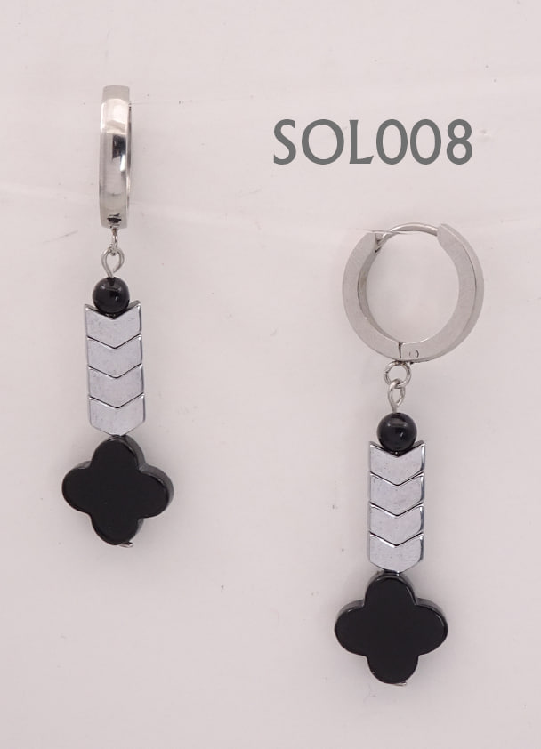 Серьги из муранского стекла NOIR