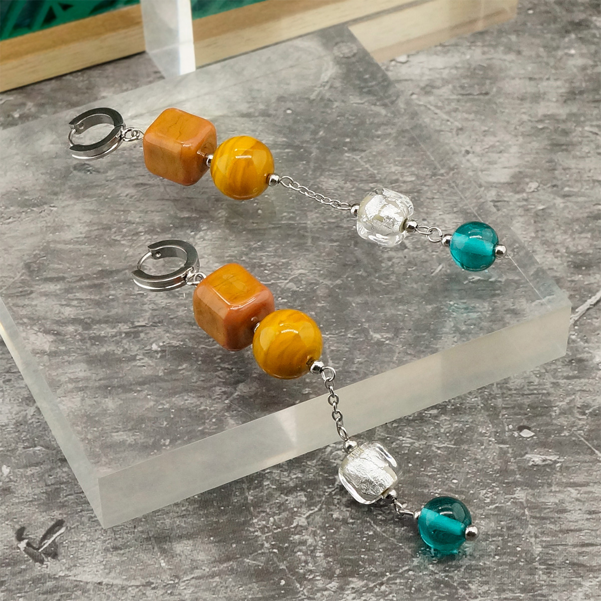 Серьги из муранского стекла WILD WAY LS3487