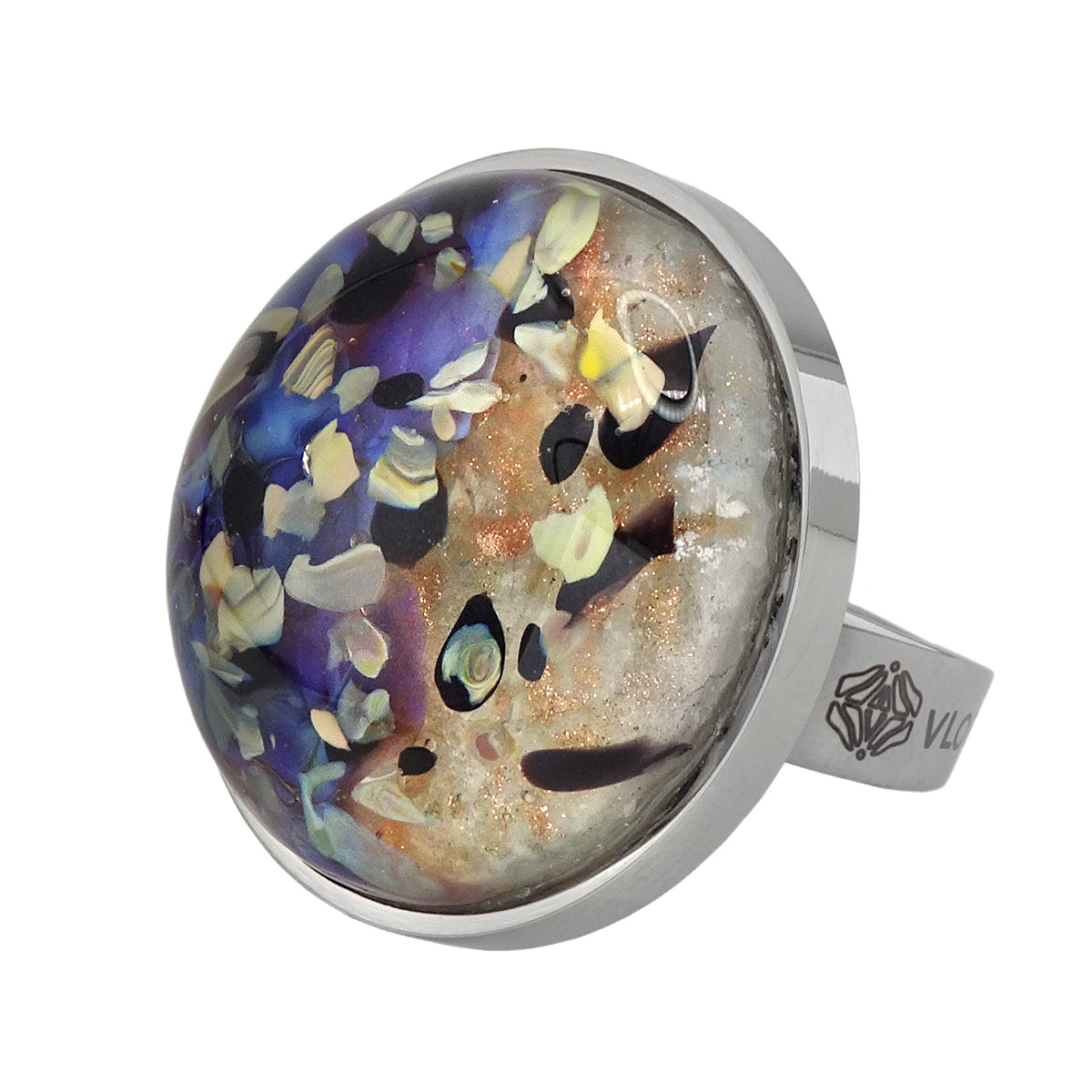 Кольцо из муранского стекла SAPPHIRE GLORY KO4768