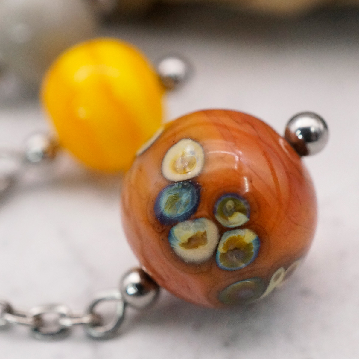 Серьги из муранского стекла SUNSHINE