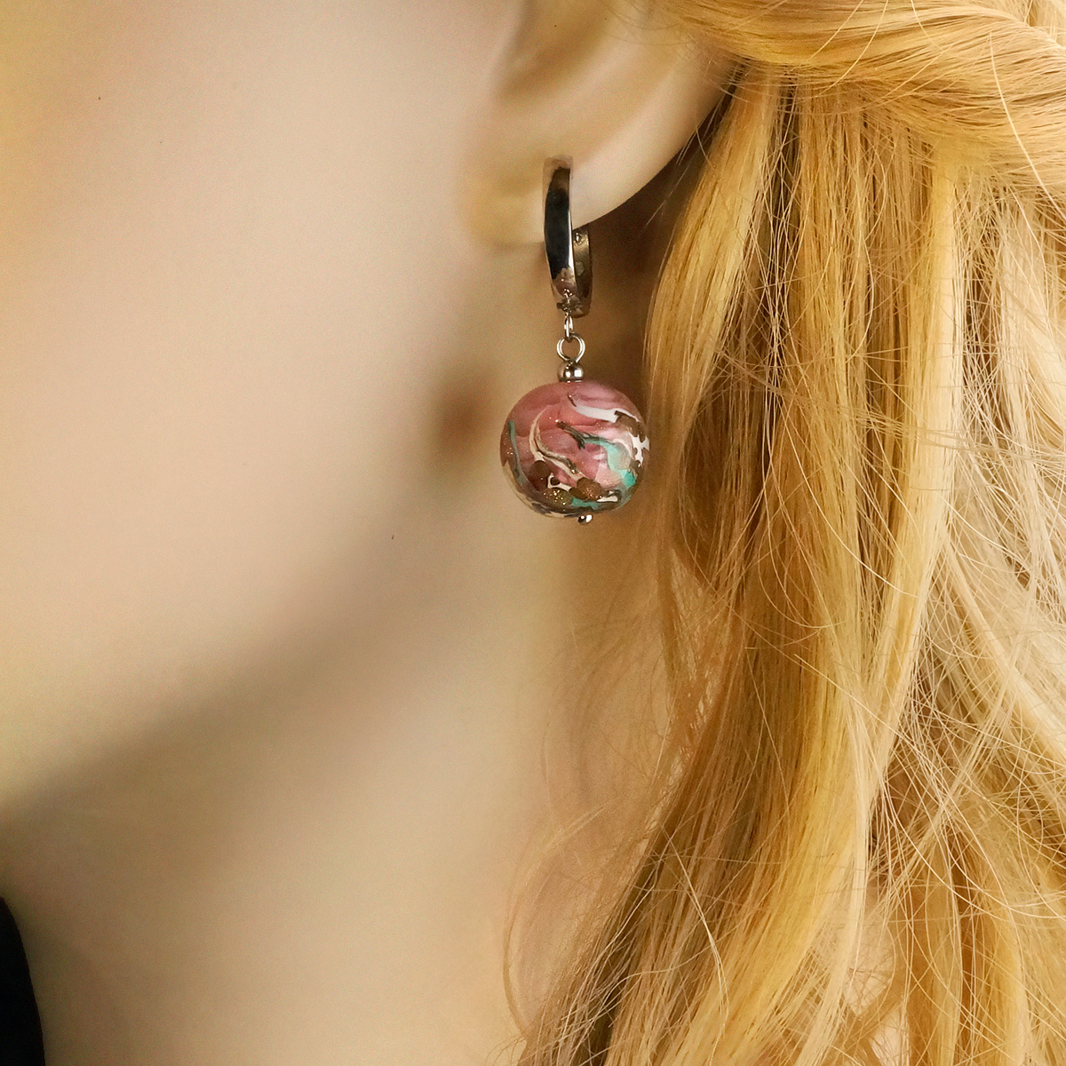 Серьги из муранского стекла ROSE PAYSAGE LS3472