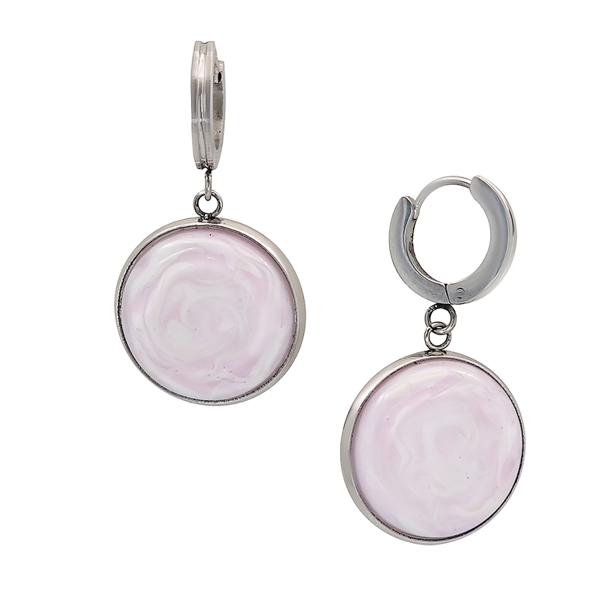 Серьги из муранского стекла PINK CLOUD LS3521