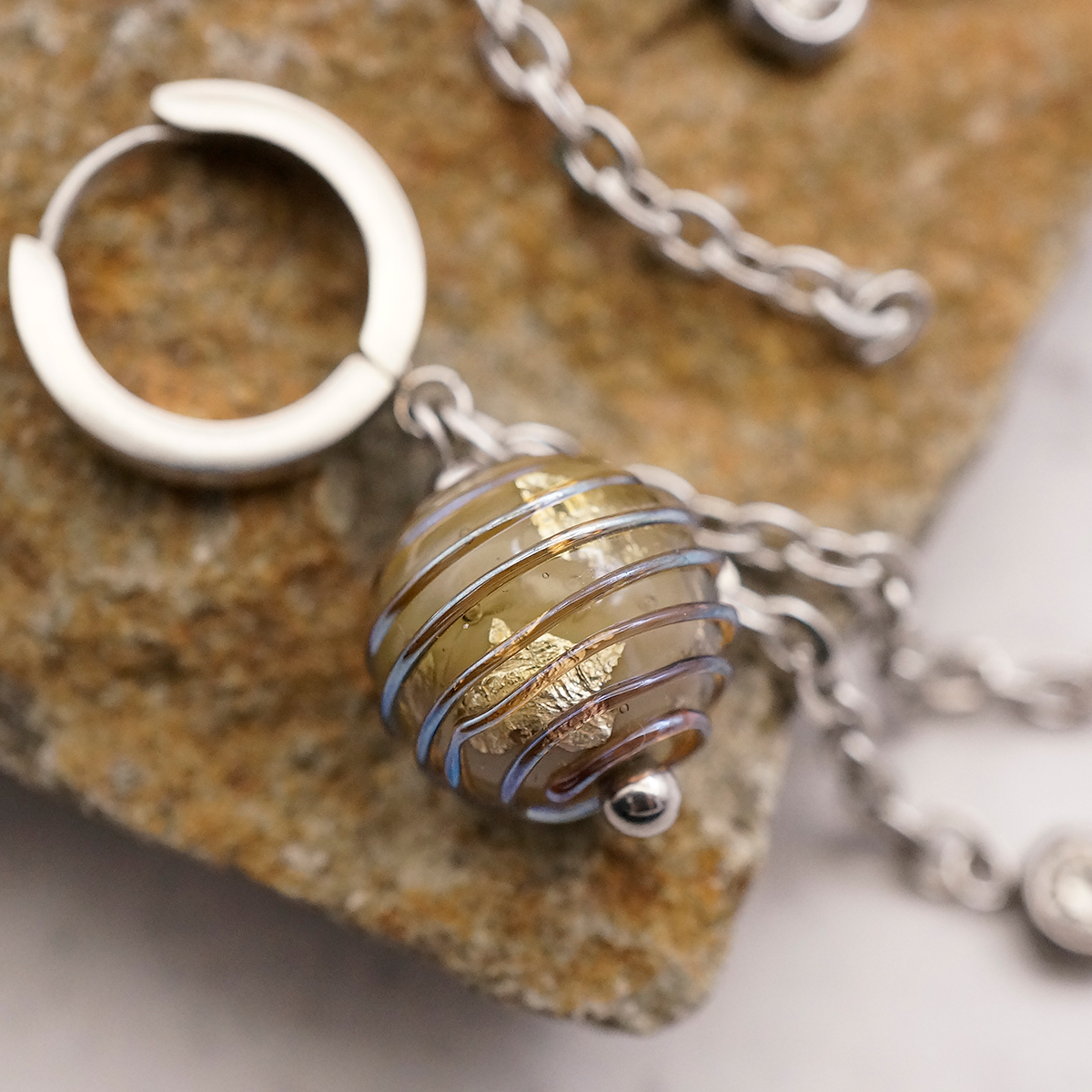 Серьги из муранского стекла MAGNETIC LS3513