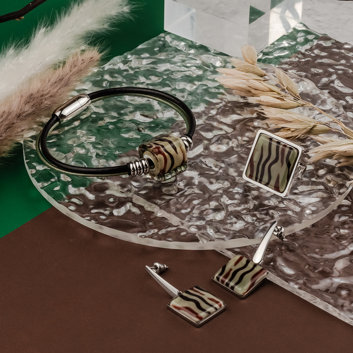 Серьги из муранского стекла MADAGASCAR LS3527