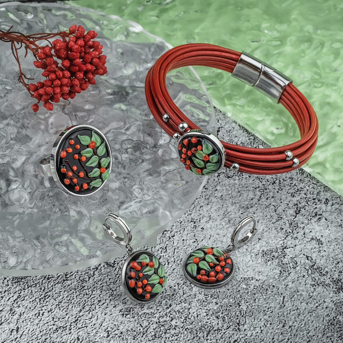 Серьги из муранского стекла ARALIA LS3515