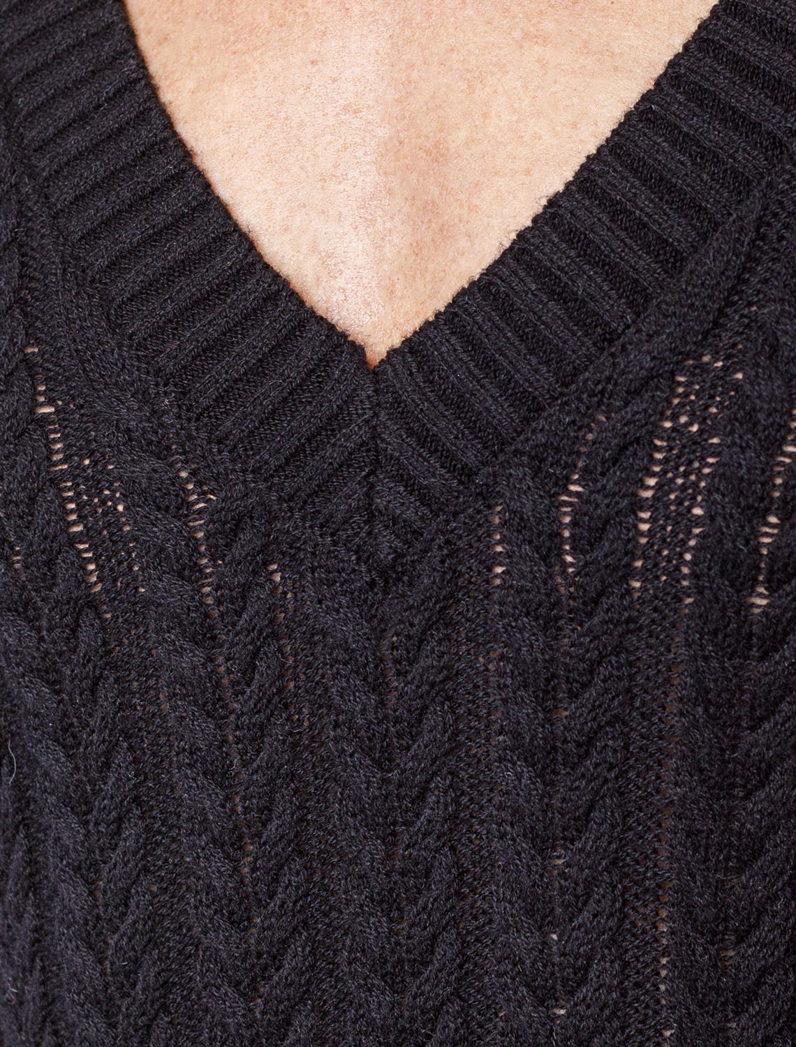 Джемпер фактурной вязки из хлопка с кашемиром