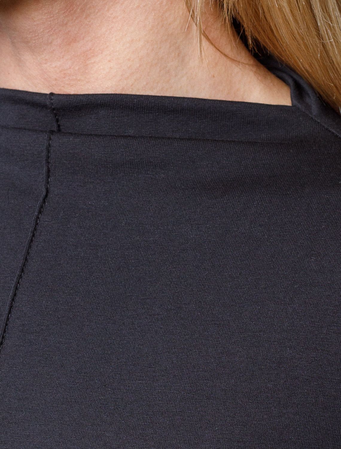 Джемпер с цельнокроеным воротом из премиального хлопка