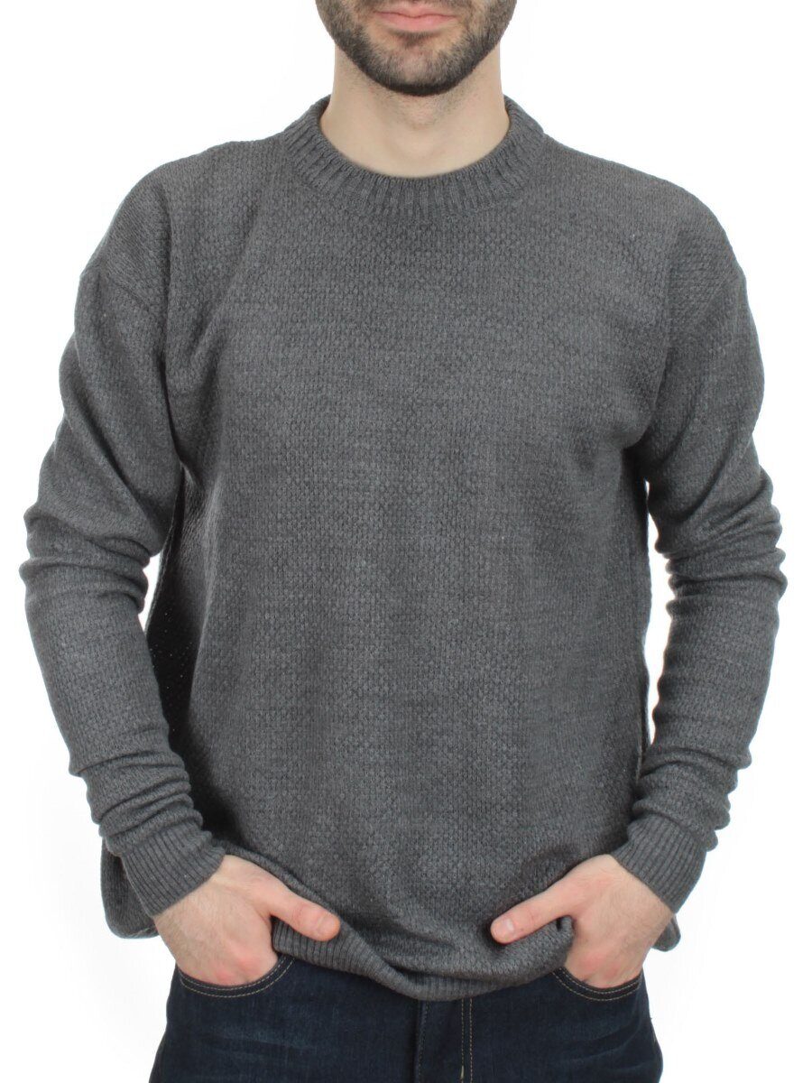 L632 DARK GRAY Джемпер мужской (100% шерсть)