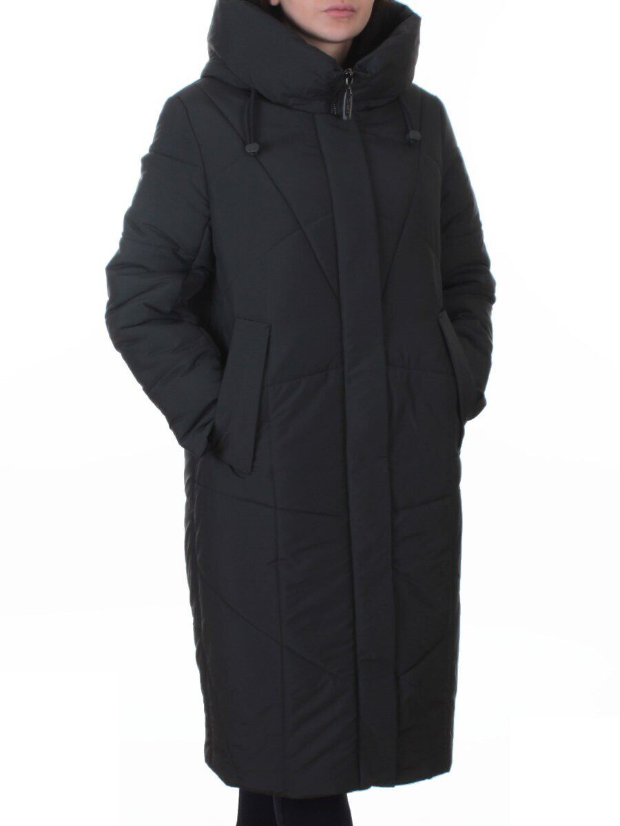 A616 DK. GRAY Пальто зимнее женское (верблюжья шерсть, +120 гр. холлофайбер)