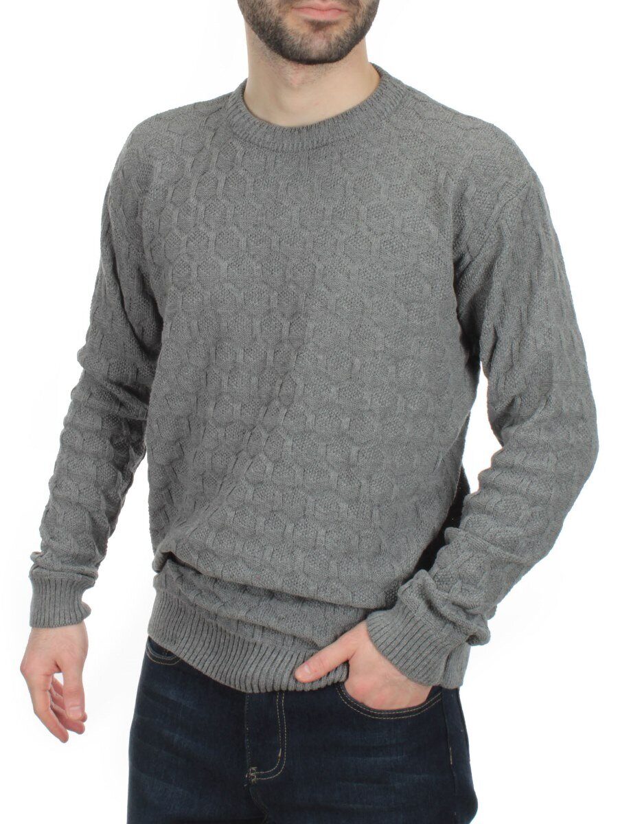E633 GRAY Джемпер мужской (100% шерсть)