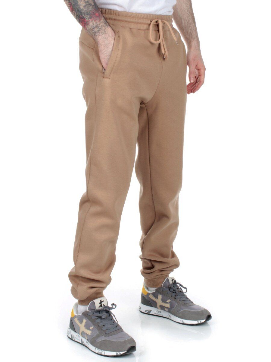 NO26BR BEIGE Брюки спортивные мужские (90% хлопок, 10% полиэстер)