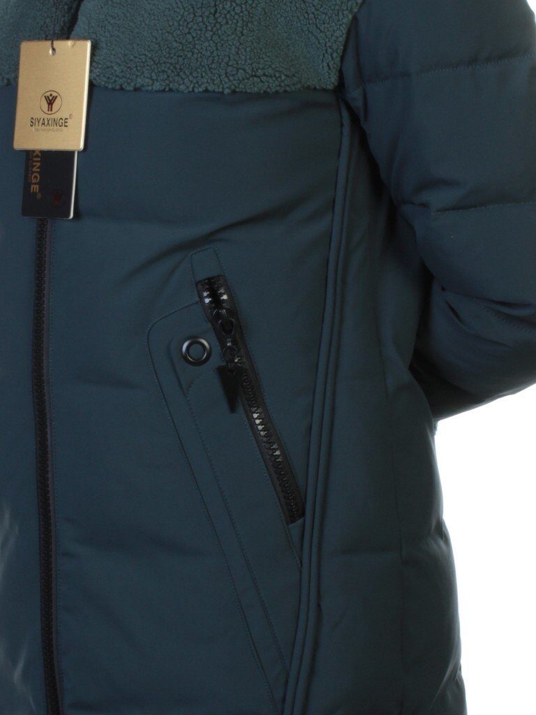 789 DK. GREEN Зимнее пальто с капюшоном SIYAXINGE (200 гр. холлофайбер)