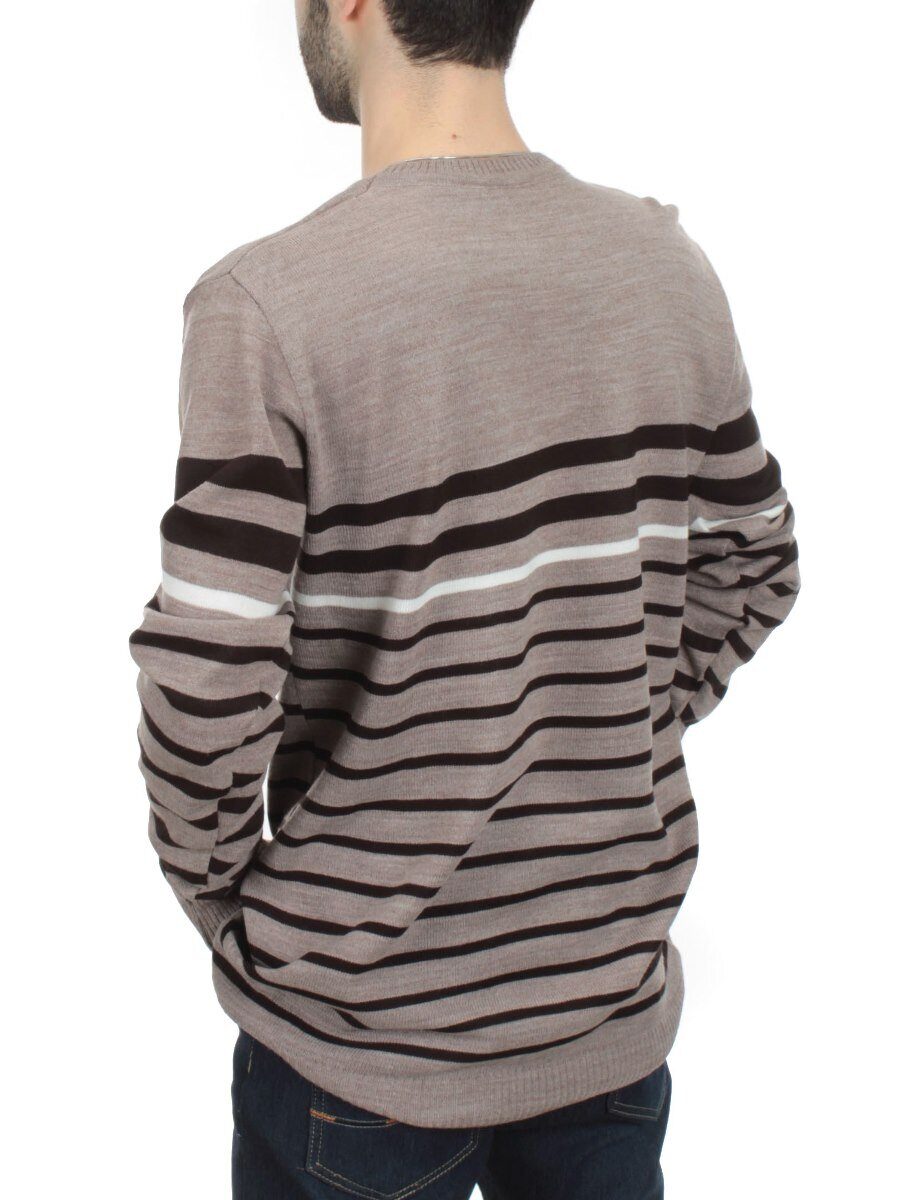 637 DK. BEIGE Джемпер мужской (70% акрил, 30% шерсть)