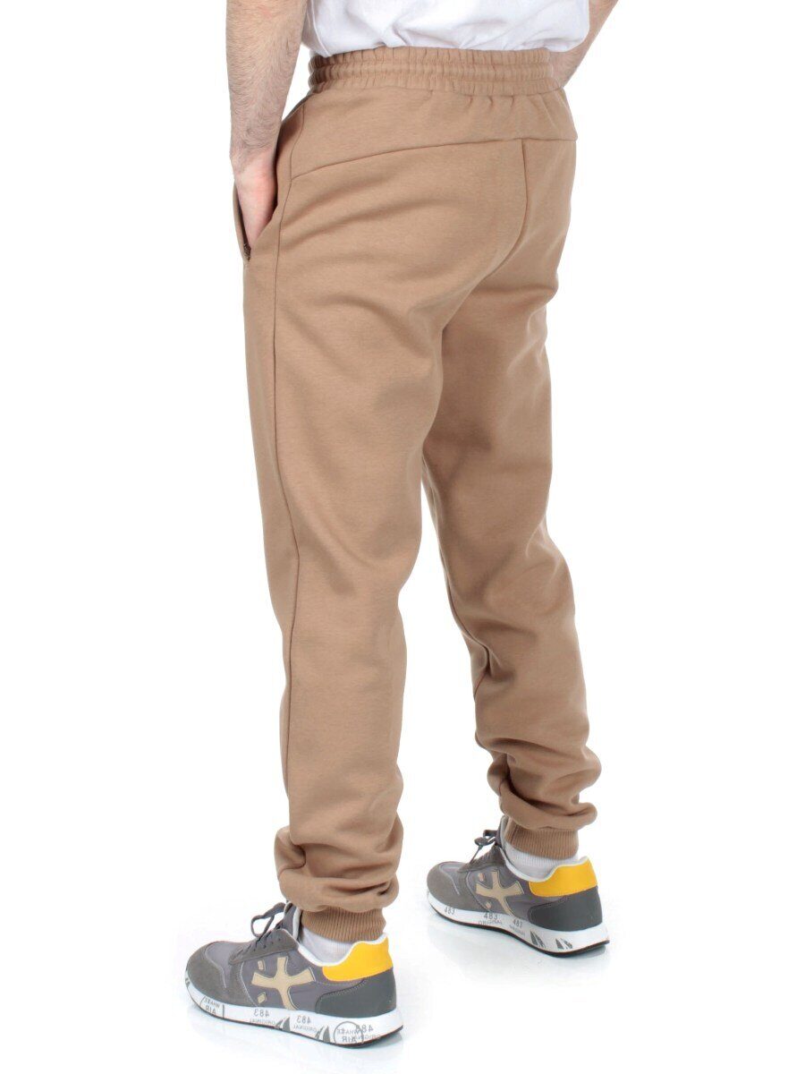 NO26BR BEIGE Брюки спортивные мужские (90% хлопок, 10% полиэстер)