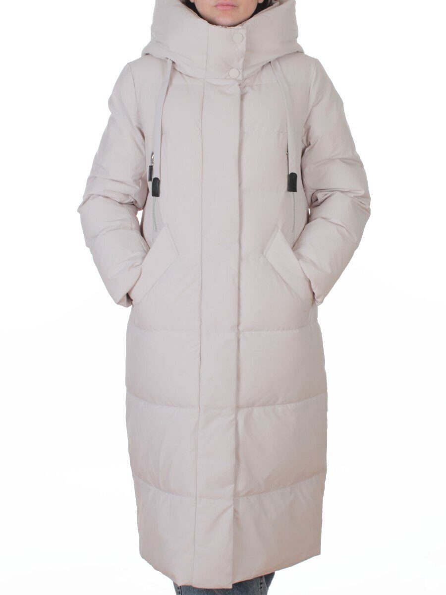 A8356 BEIGE Пальто зимнее женское (200 гр. холлофайбер)