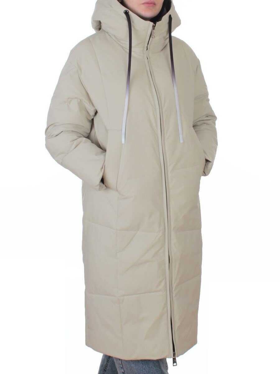 W8236M OLIVE Пальто зимнее женское оверсайз (200 гр. био-пух)