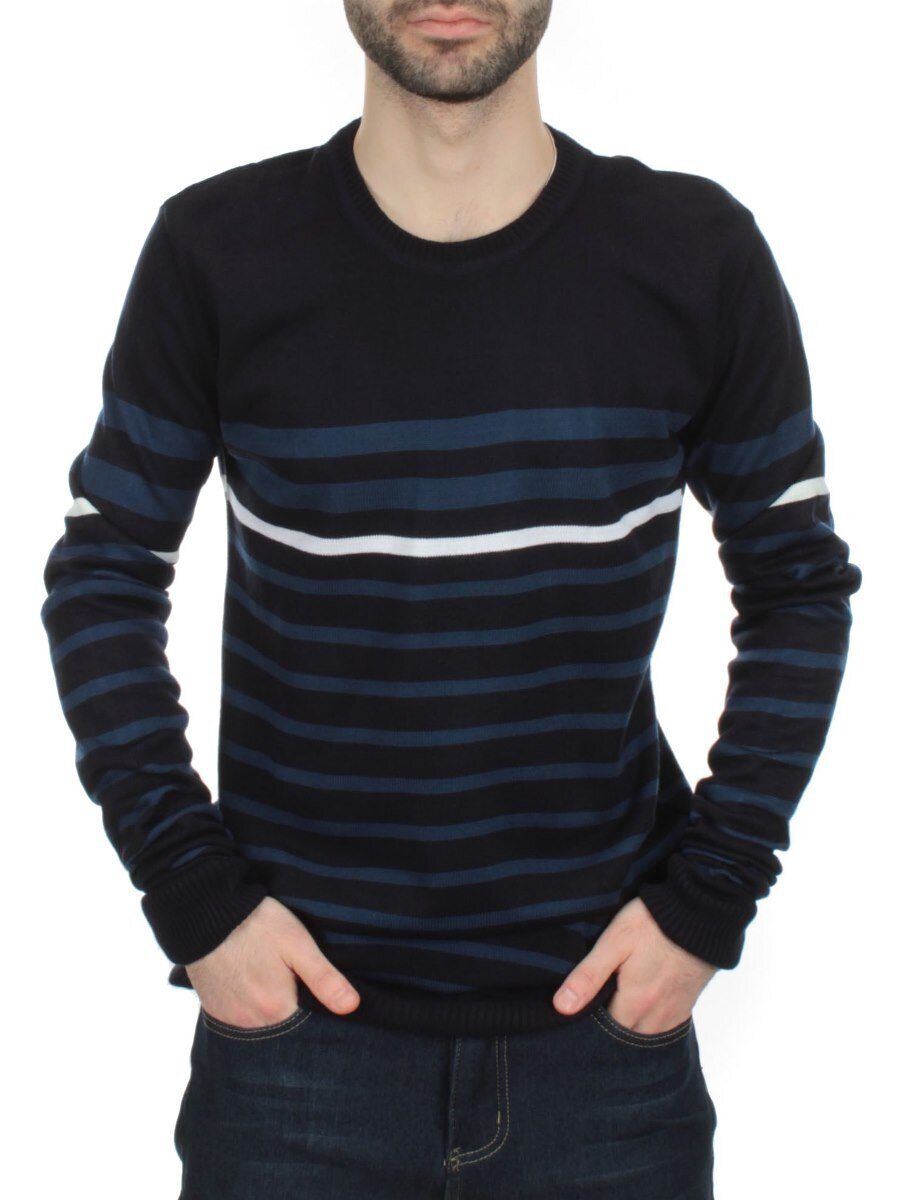 637 DK. BLUE Джемпер мужской (70% акрил, 30% шерсть)