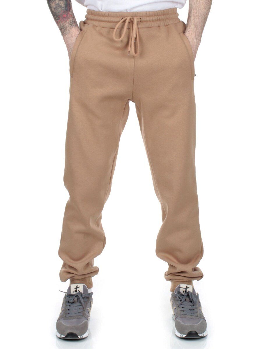 NO26BR BEIGE Брюки спортивные мужские (90% хлопок, 10% полиэстер)