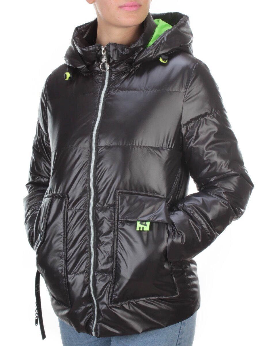 8263 BLACK Куртка демисезонная женская BAOFANI (100 гр. синтепон)