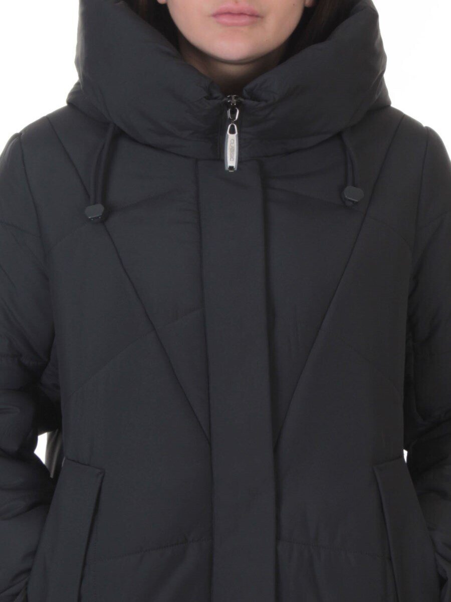 A616 DK. GRAY Пальто зимнее женское (верблюжья шерсть, +120 гр. холлофайбер)