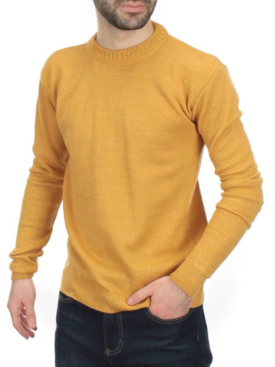L632 YELLOW Джемпер мужской (100% шерсть)