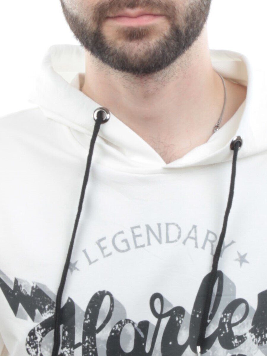 11031 WHITE Толстовка мужская (75% хлопок, 20% полиэстер, 5% спандекс)