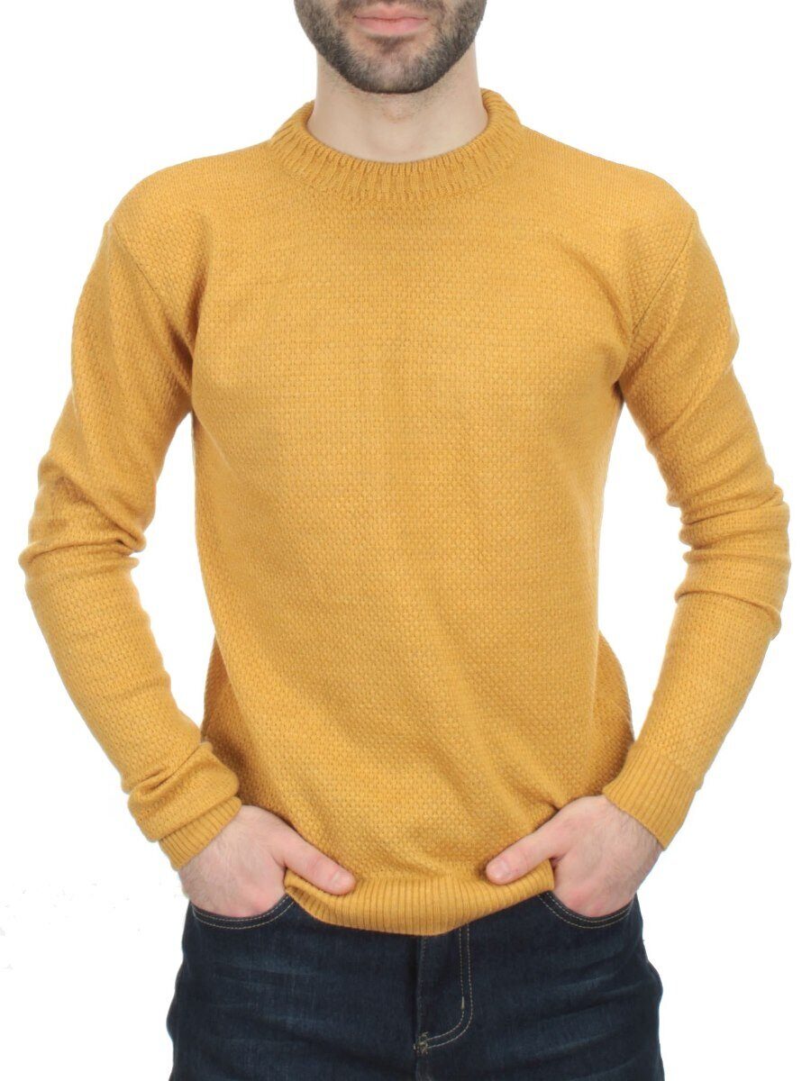 L632 YELLOW Джемпер мужской (100% шерсть)