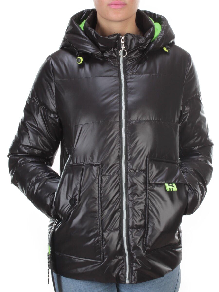 8263 BLACK Куртка демисезонная женская BAOFANI (100 гр. синтепон)