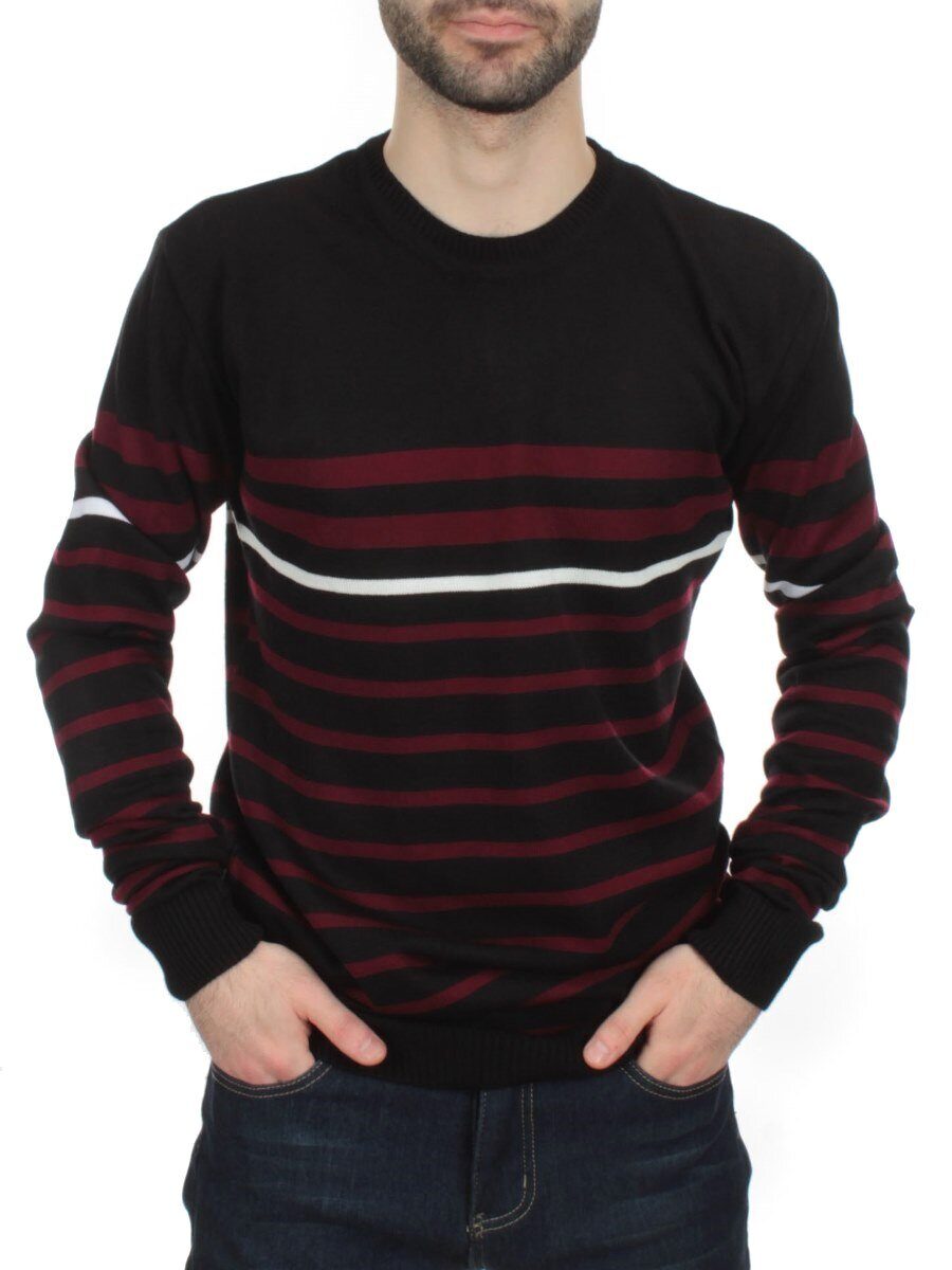 637 BLACK Джемпер мужской (70% акрил, 30% шерсть)